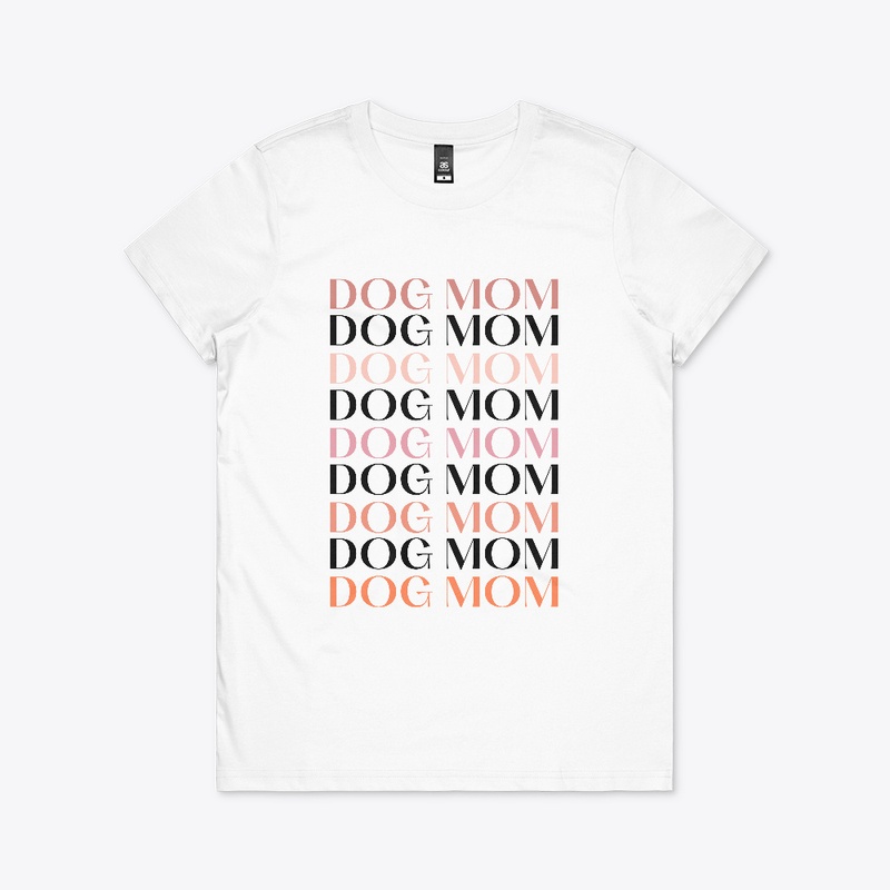 Coral Dog Mom on Repeat Tee