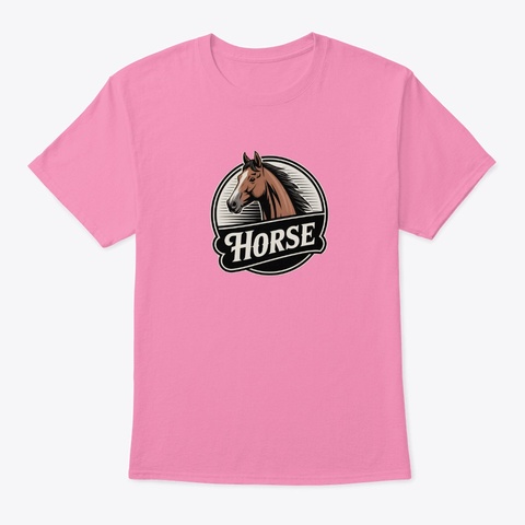 Classic Horse Pink T-Shirt Front