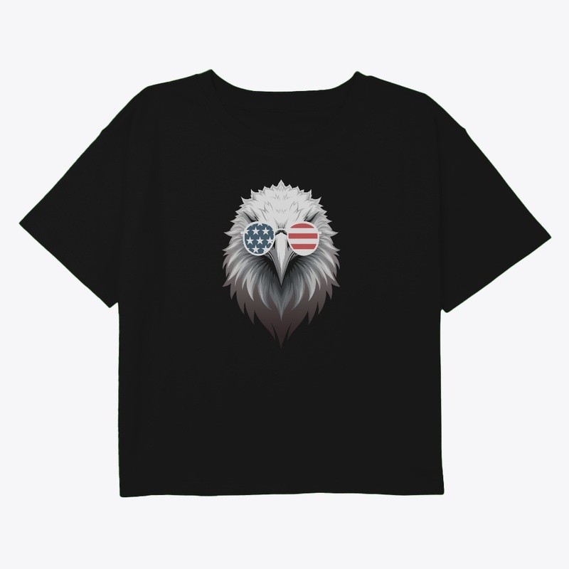 Eagle Art with American Flag Sunglasses
