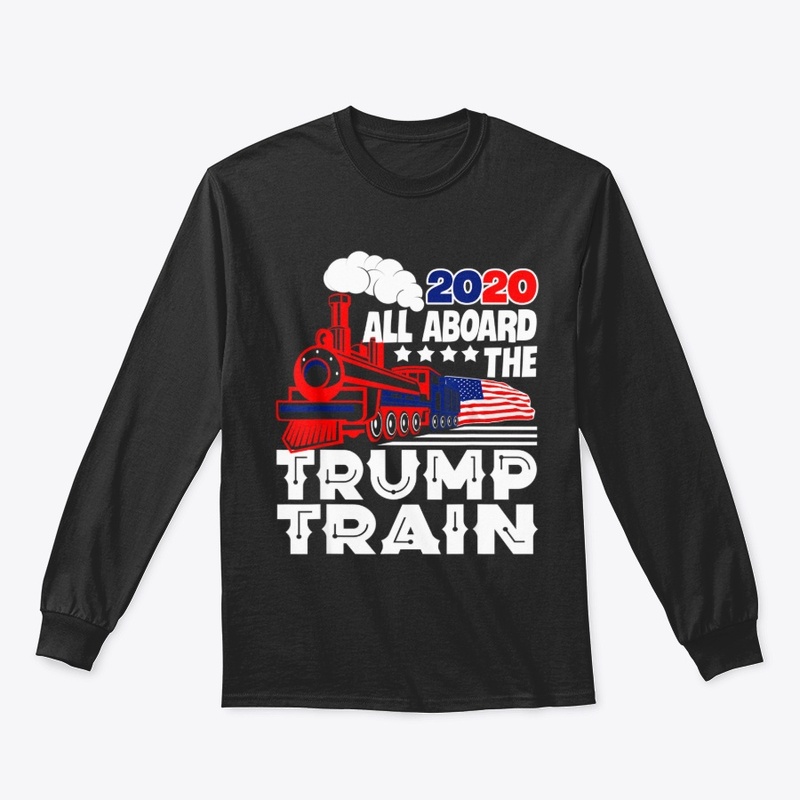 Trump Train 2020 American Flag T Shirt