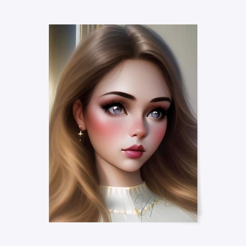 Anime Manga Themed Shy Girl