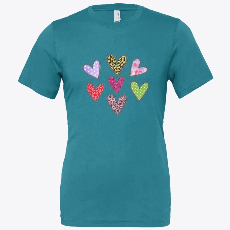 Heart shape t-shirt design