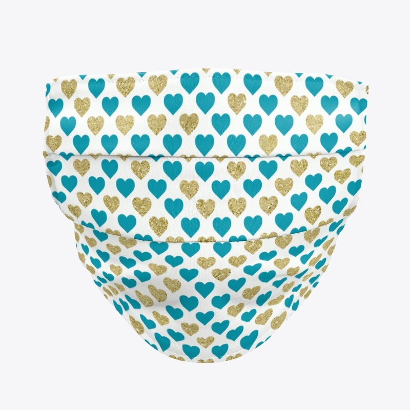HEART'S OF BLUE & GOLD