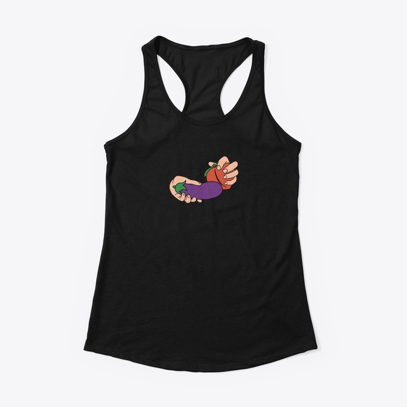 Eggplant Peach Light Hands