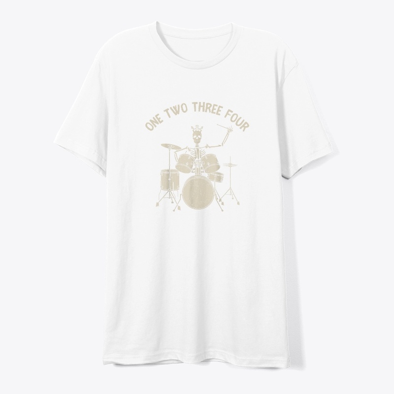 Halloween Skeleton Play Drum cool tshirt