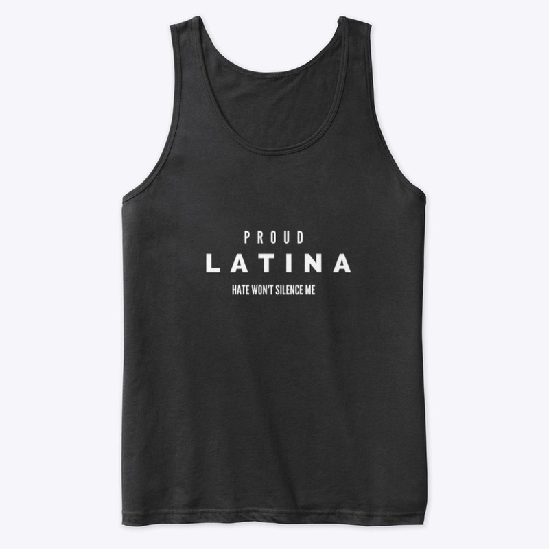 Proud Latina White Letters