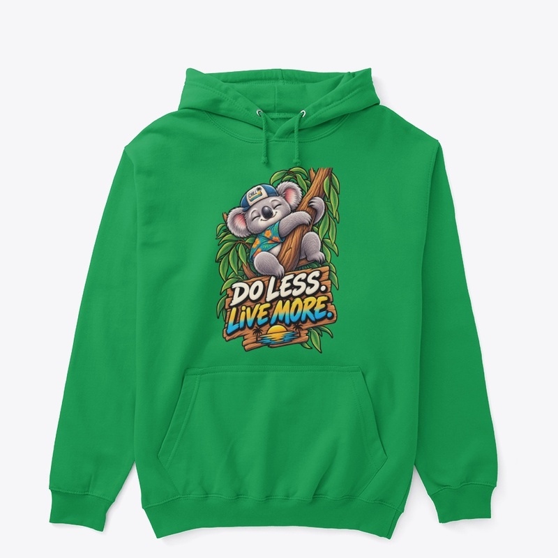 Do Less Live More Koala T-Shirt Design 