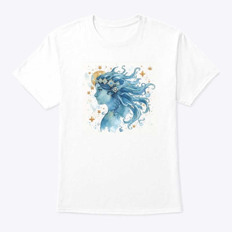 Aquarius in Blue Watercolors