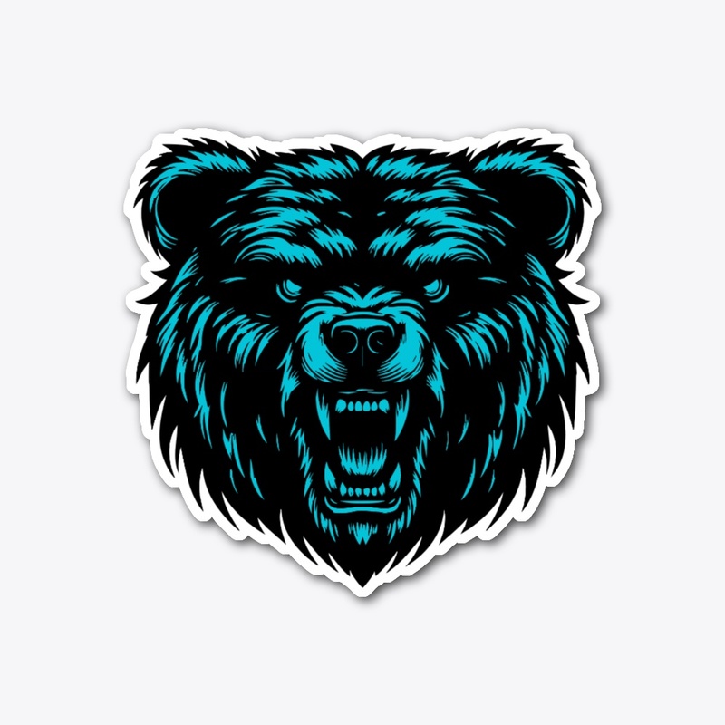 Powerful Angry Bear Artwork