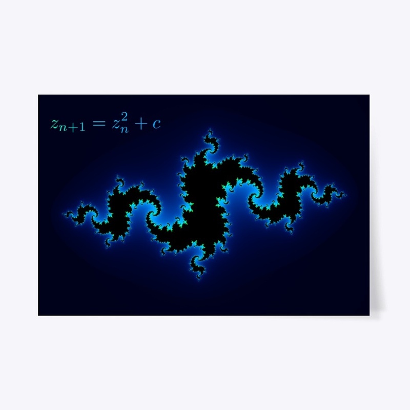 Julia Fractal Blue Color Coding
