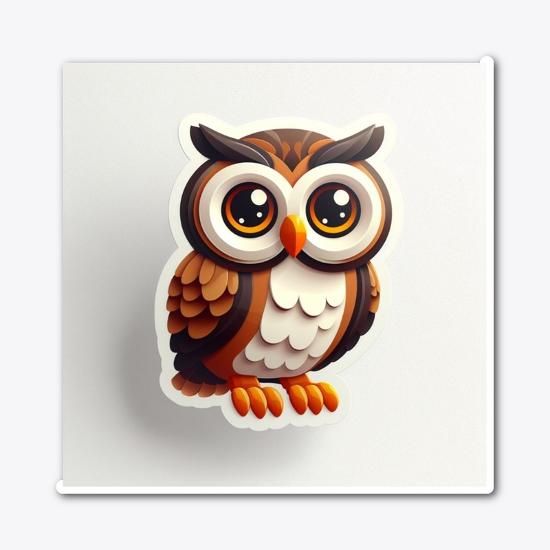  A cute owl sticker