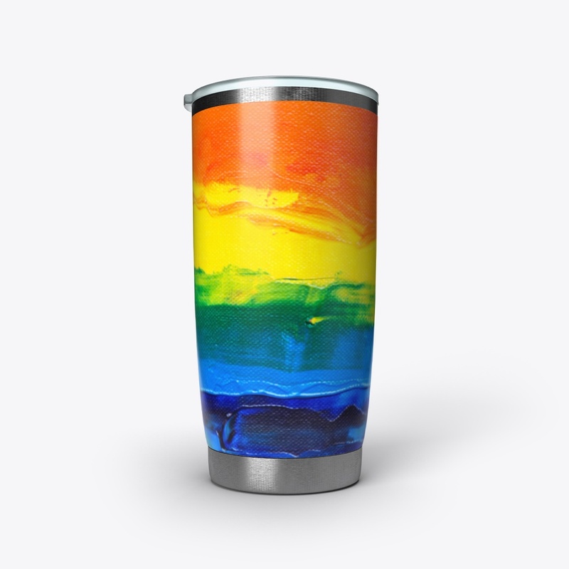 Textured Canvas- Rainbow