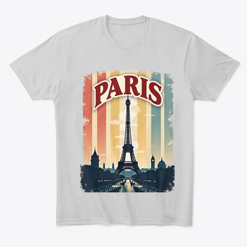 Retro Paris Eiffel Tower 