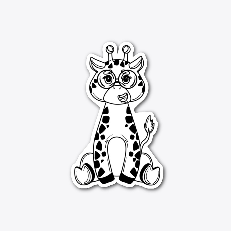 Giraffe with glasses