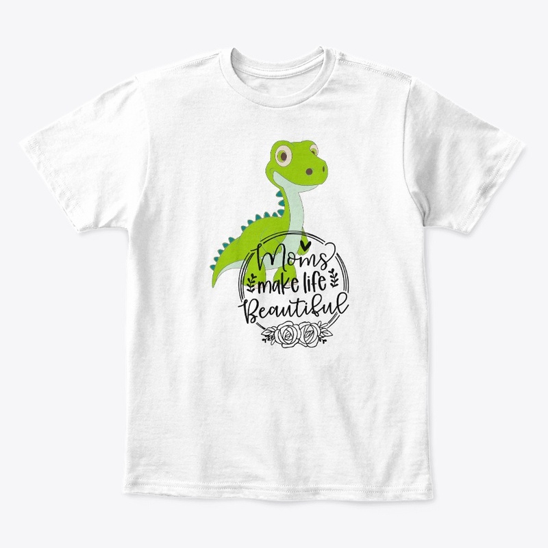 dinosaur design with mom tag.