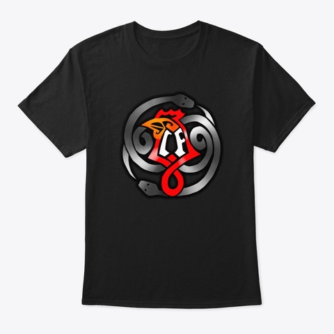 Captain Falcore Crest T Shirt. Black áo T-Shirt Front