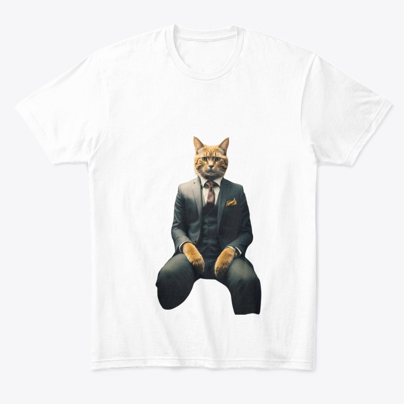 A beautifull cat in a business suit