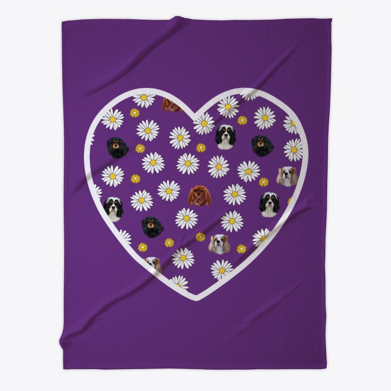 Cavalier King Charles and Flowers