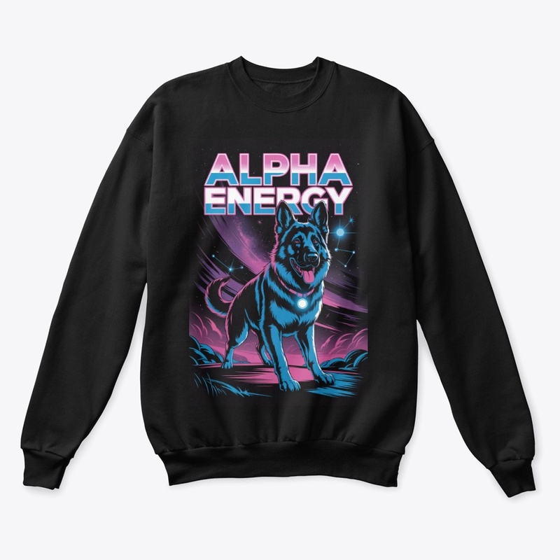 80s Neon German Shepherd Design