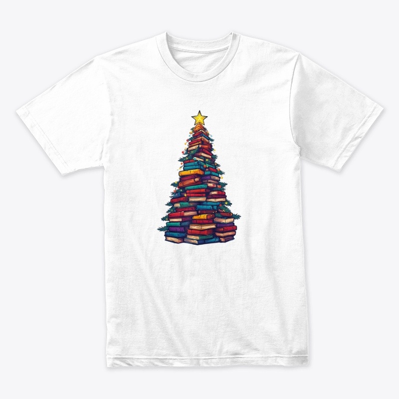 Book Lover Xmas Tree Stack Design