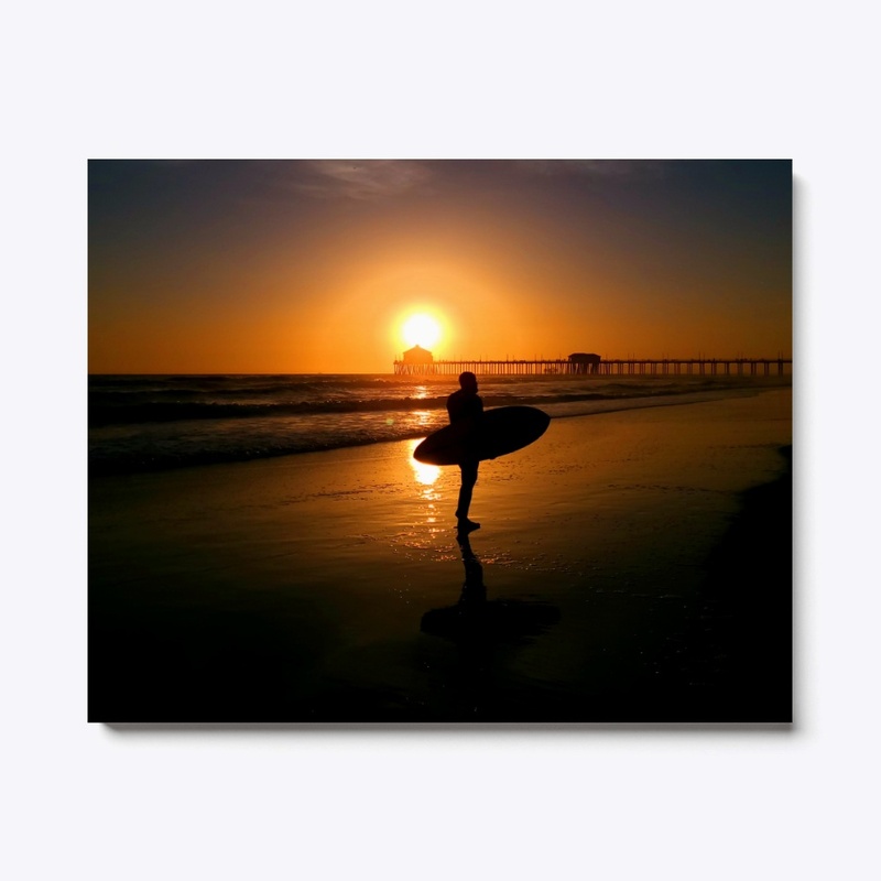 Huntington Beach Pier and Surfer