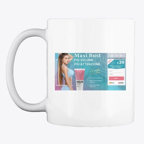 Maxi Bust Italy White T-Shirt Front