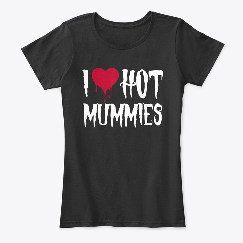 Funny Halloween Red Heart Mummies   I Lo