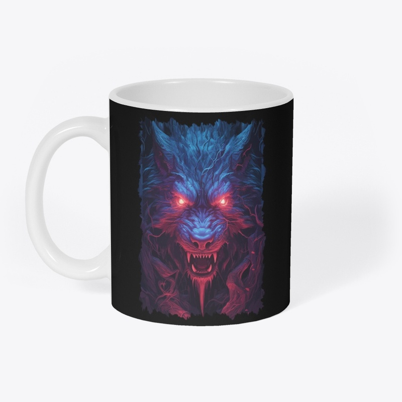 Magical enchanted wolf