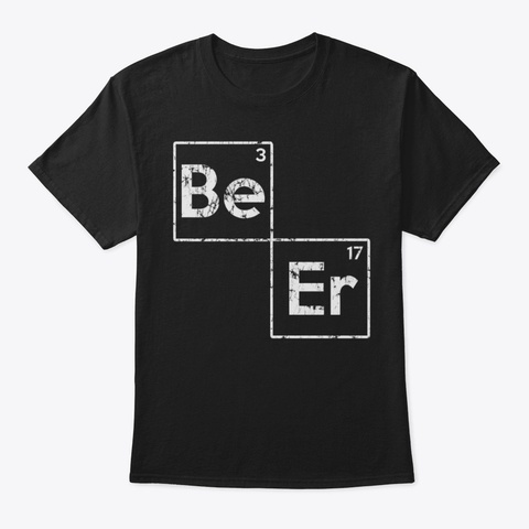 Beer Elements St Patrick's Day  T Shirt Black T-Shirt Front