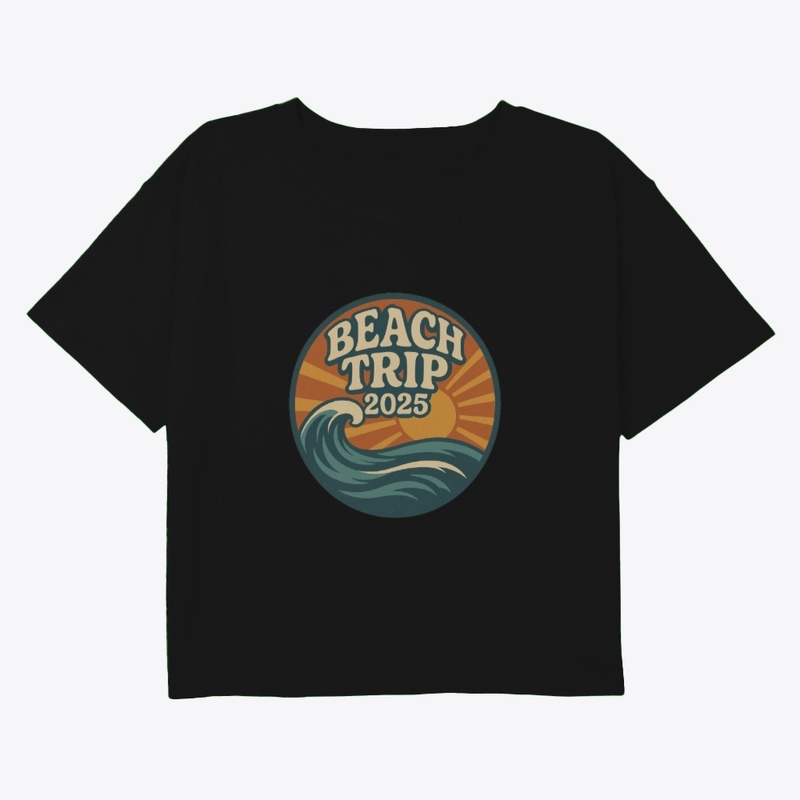 Beach Trip 2025 Retro Summer Tee