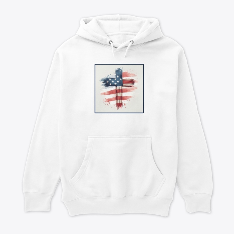 Flag Cross July 4th Tee