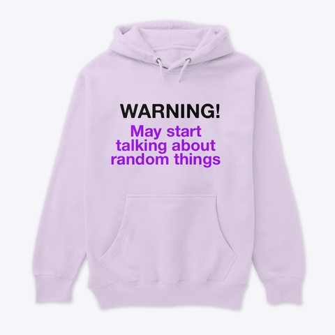 Warning Sweatshirt (Lilac, Purple) Lilac Kaos Front