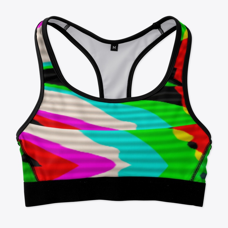 Multicolor Glitch Geometric Patter
