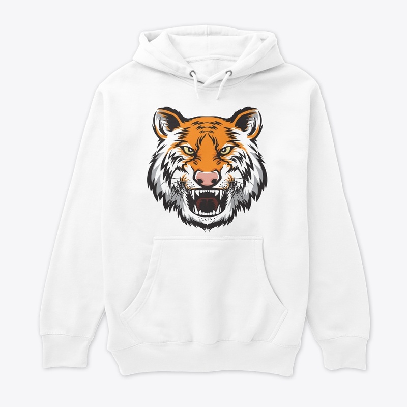 Tiger head roar design 