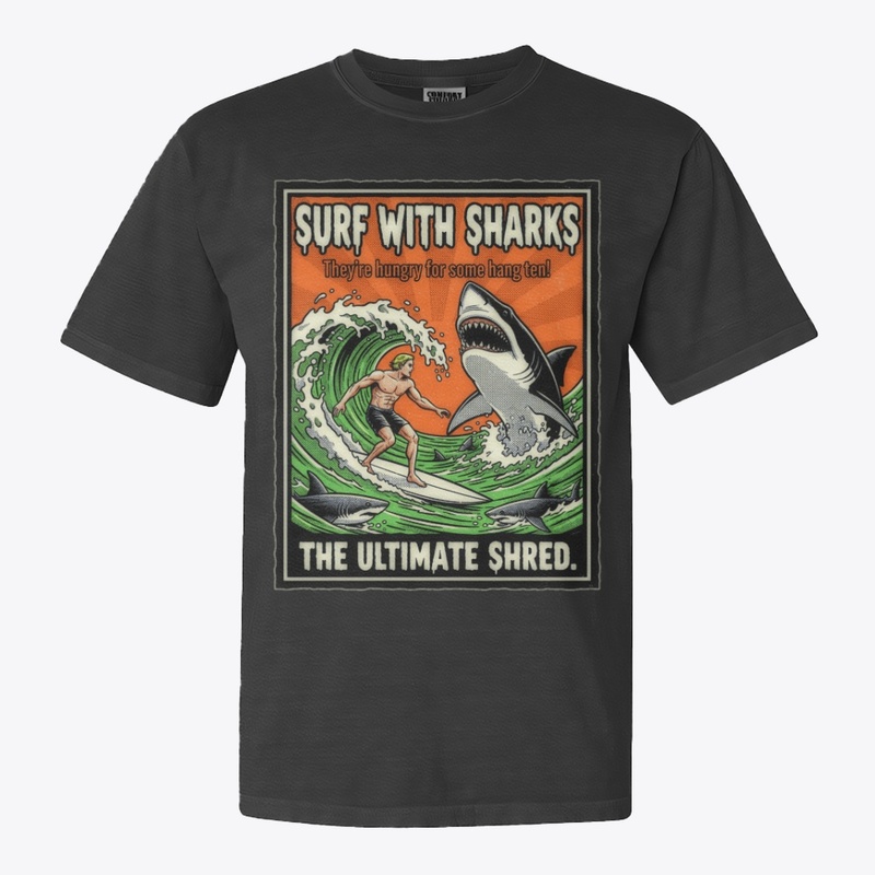Surf with sharks