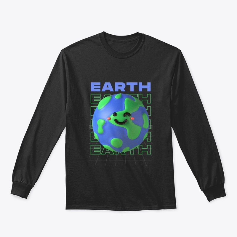 Earth Graphic Black T-Shirt
