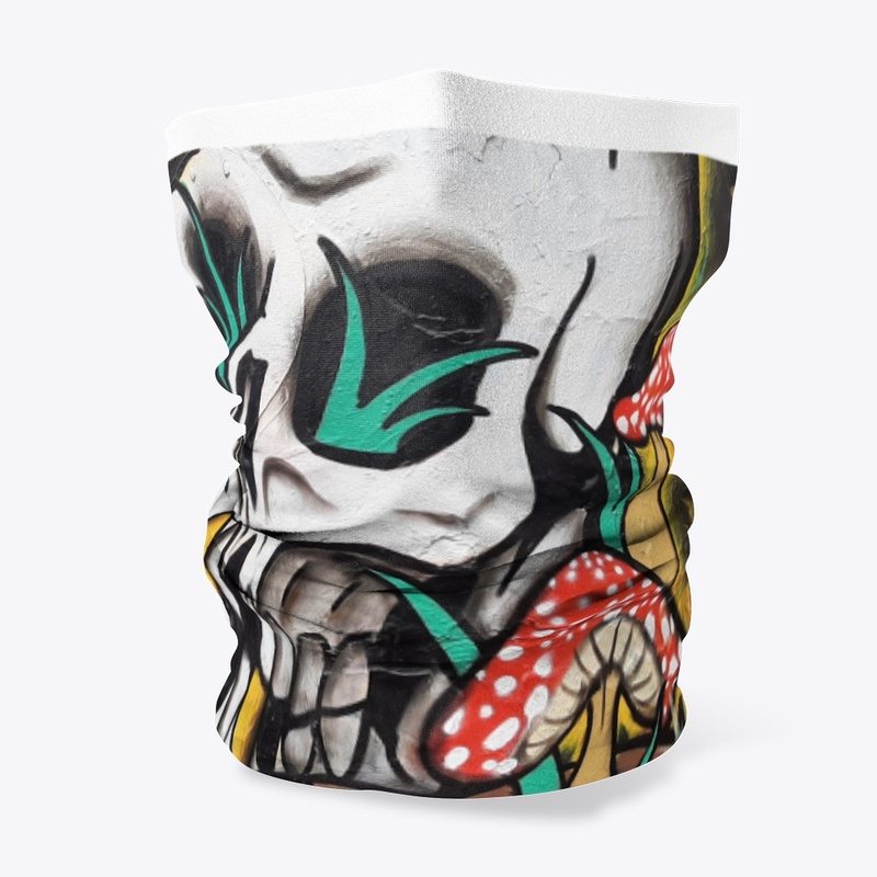 Skull head with Mushrooms