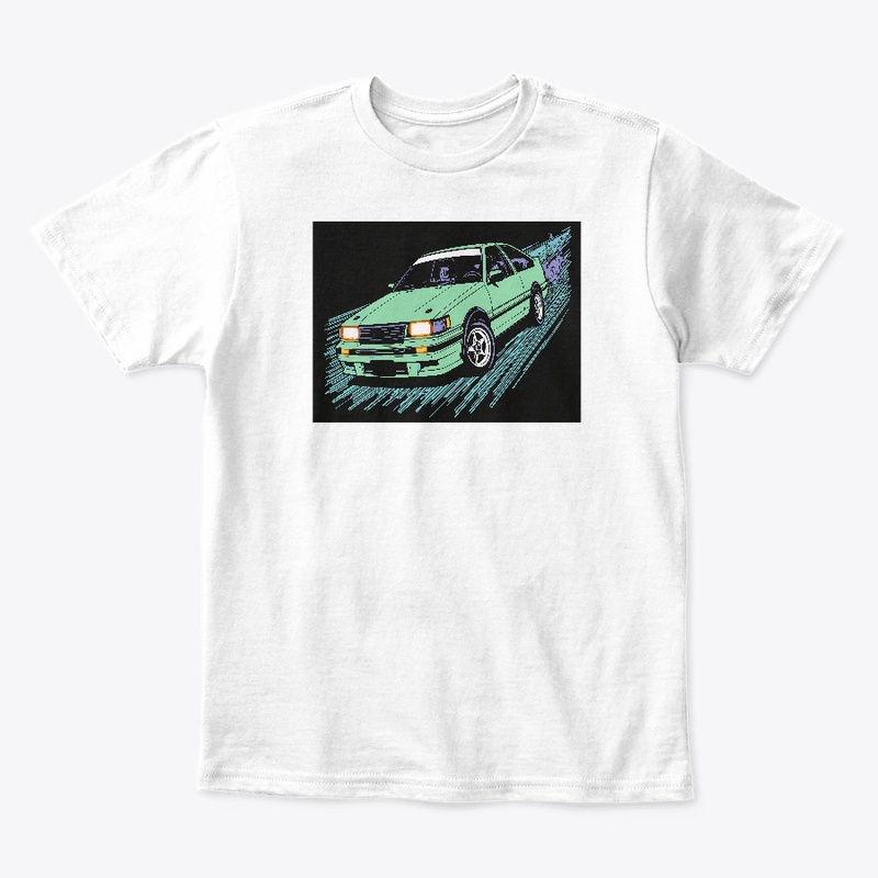 Drift King AE86 Retro Manga Car Art 