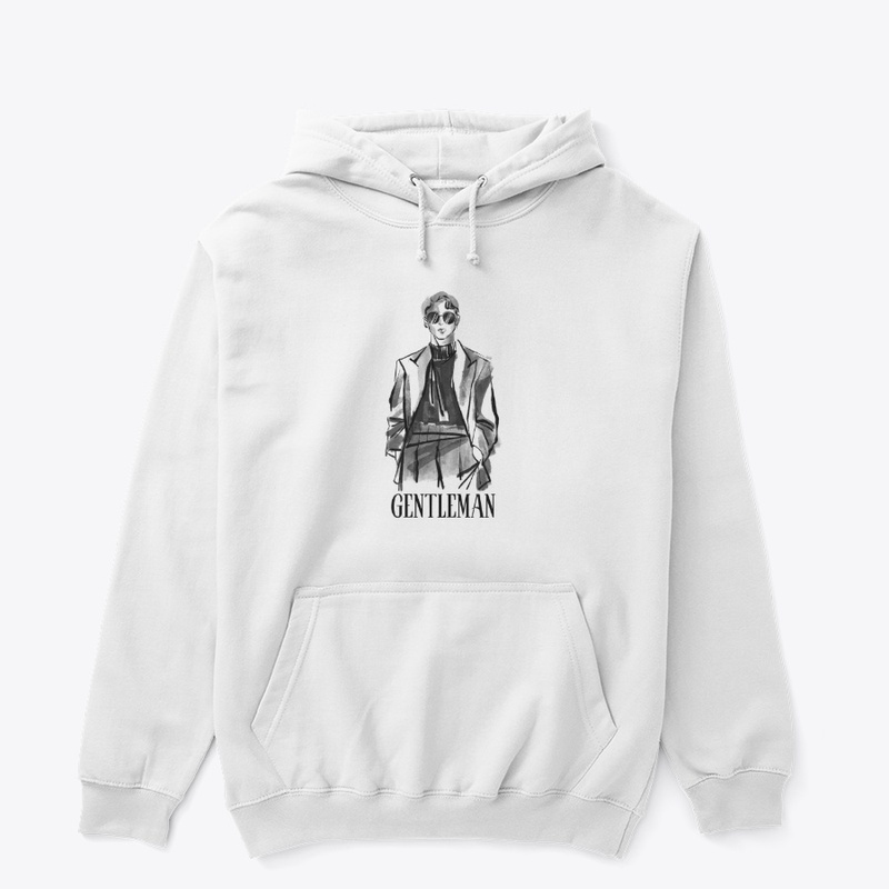 Gentleman Graphic White T-Shirt 