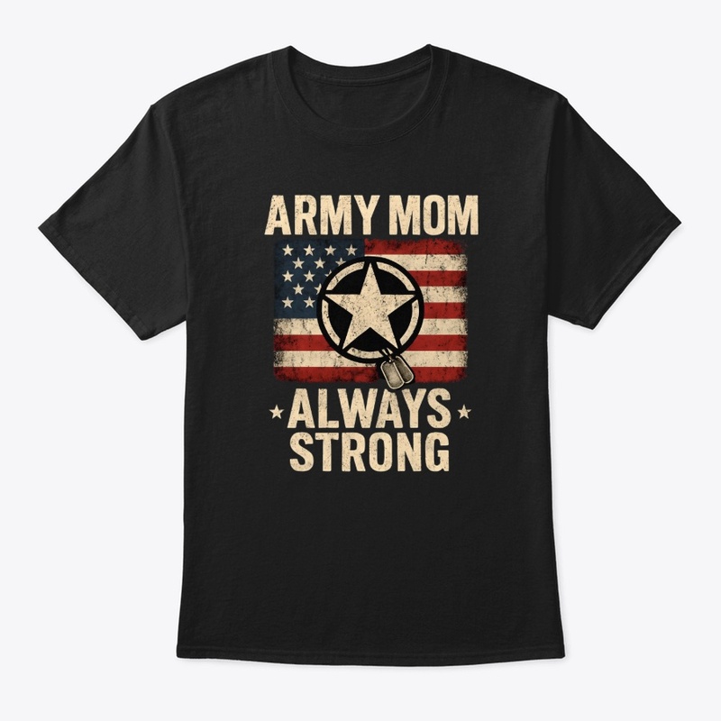 Army Mom Strong USA Flag Graphic