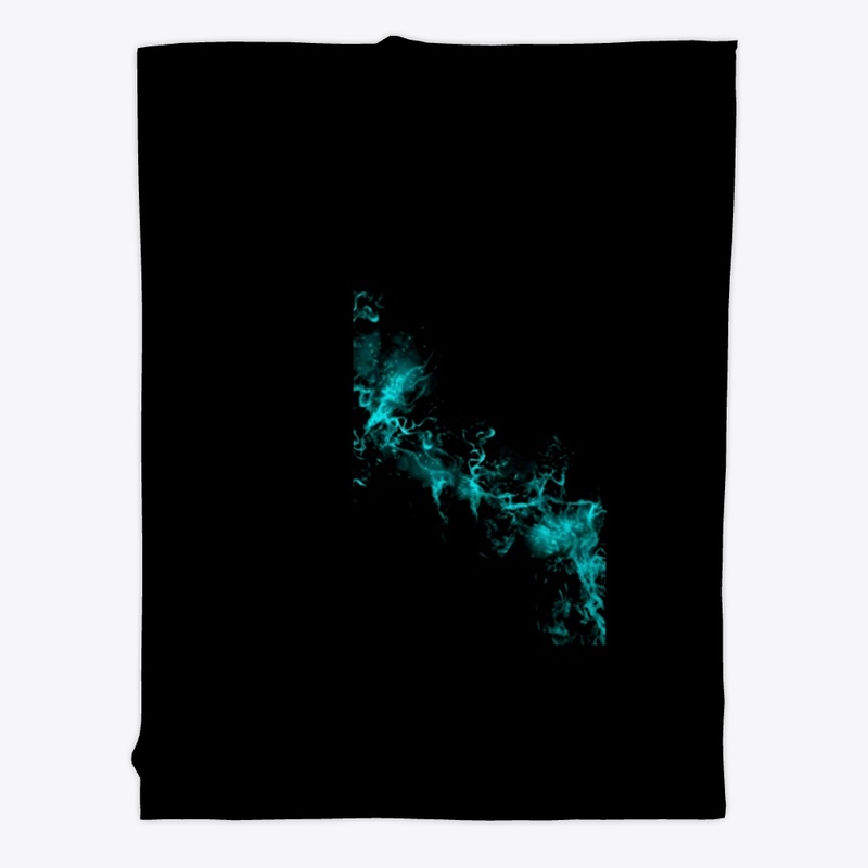  Neon Blue Energy Burst Print