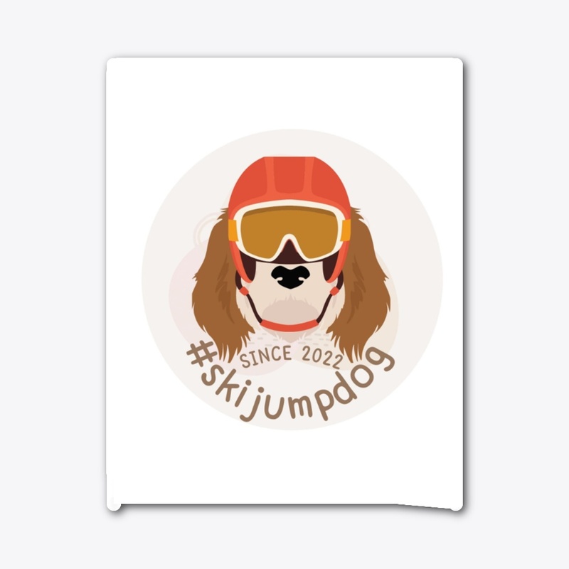 Ski Jump Dog Sticker
