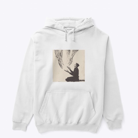 “Atonement” Hoodie  White T-Shirt Front