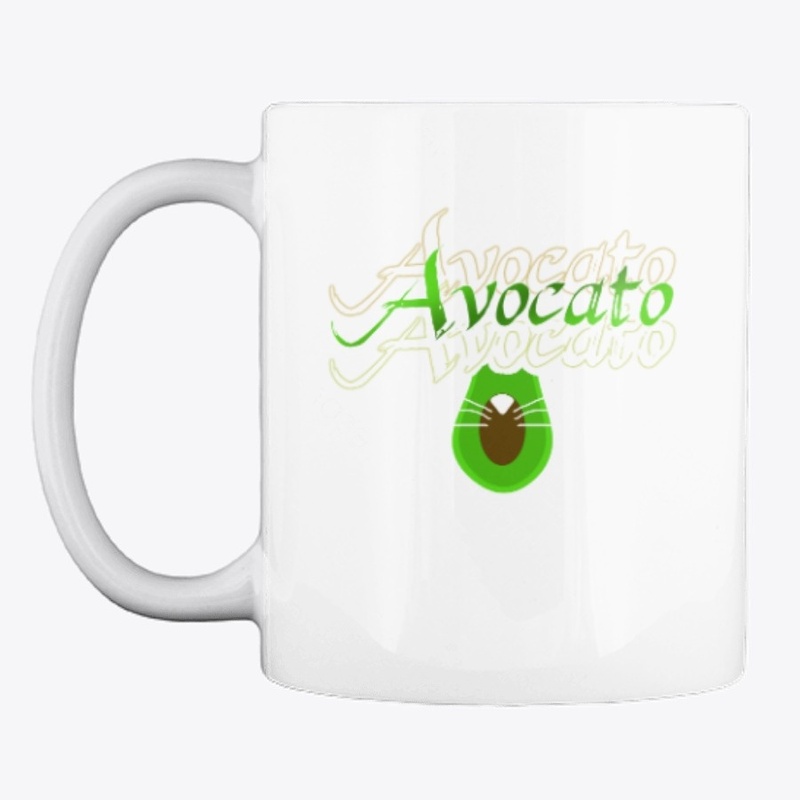 Funny Avogato, Retro Cat Avocado