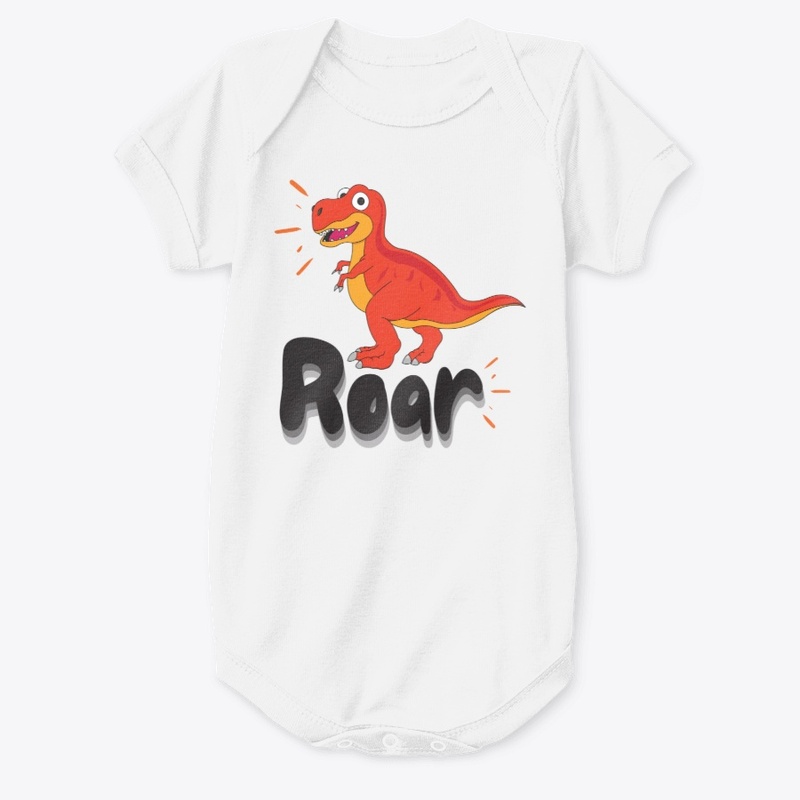 CUTE T-REX ROAR GRAPHIC TEE
