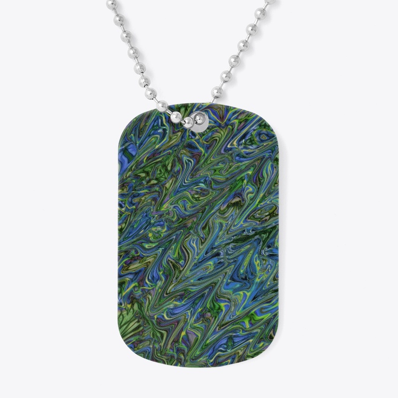 Blue Green Liquid Marbling