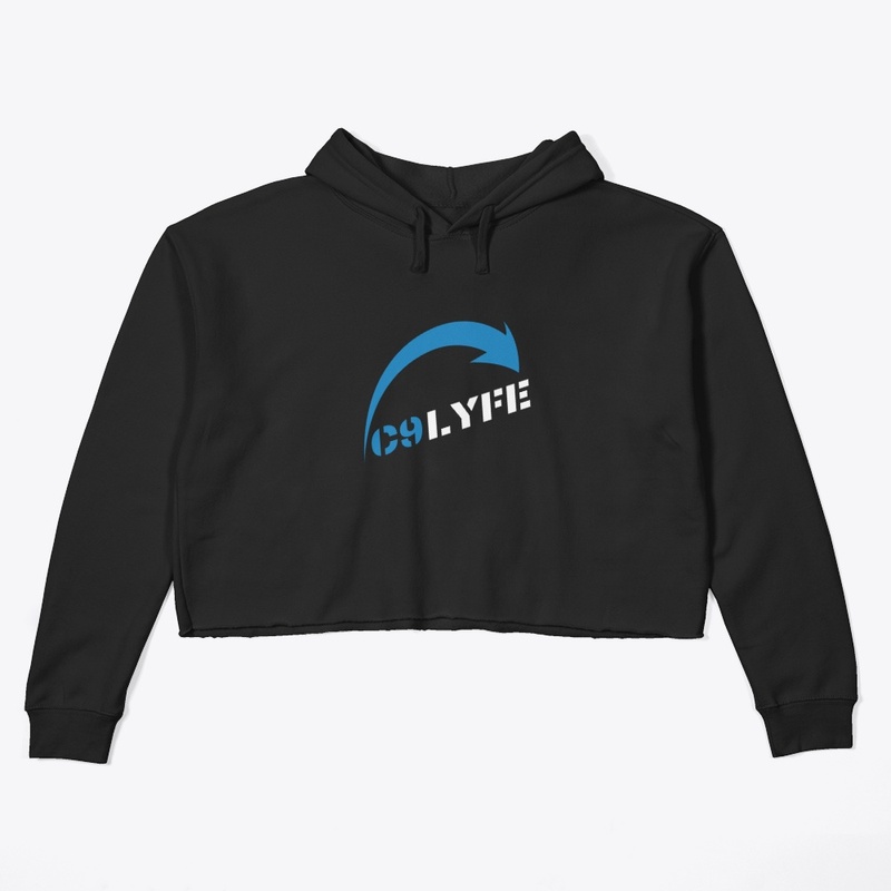 Cropped Hoodie- White Logo