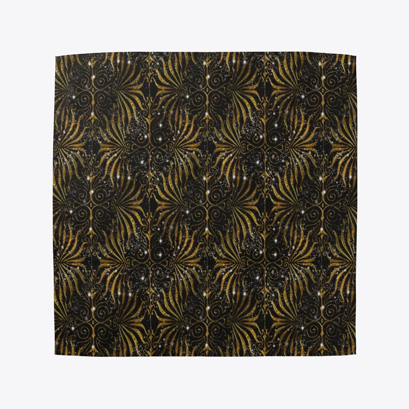 Gold and Black Victorian Sparkle Pattern