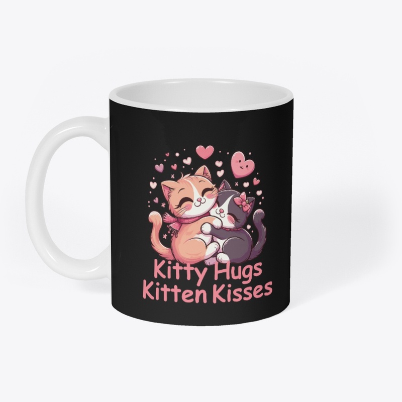 Kitty Hugs & Kitten Kisses Cat T-Shirt 