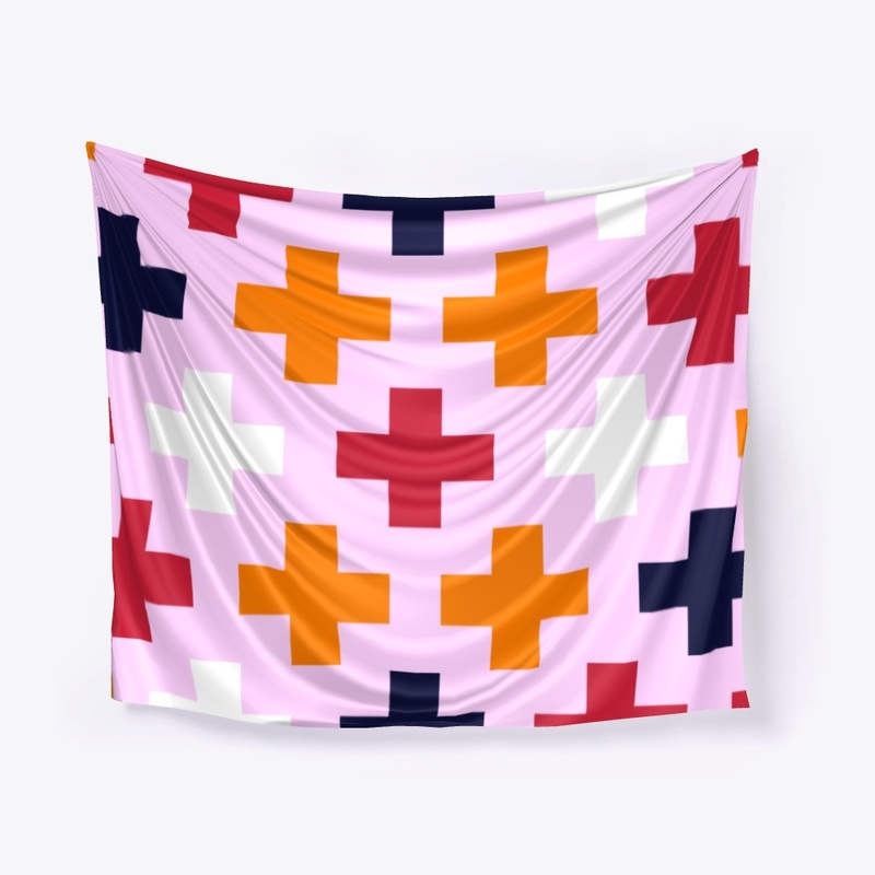 Cross On Pink Pattern